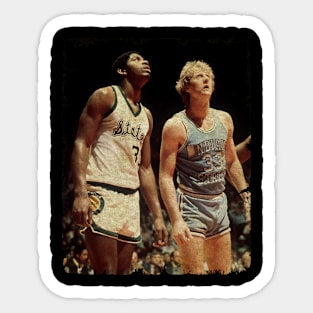 Magic Johnson vs Larry Bird Sticker